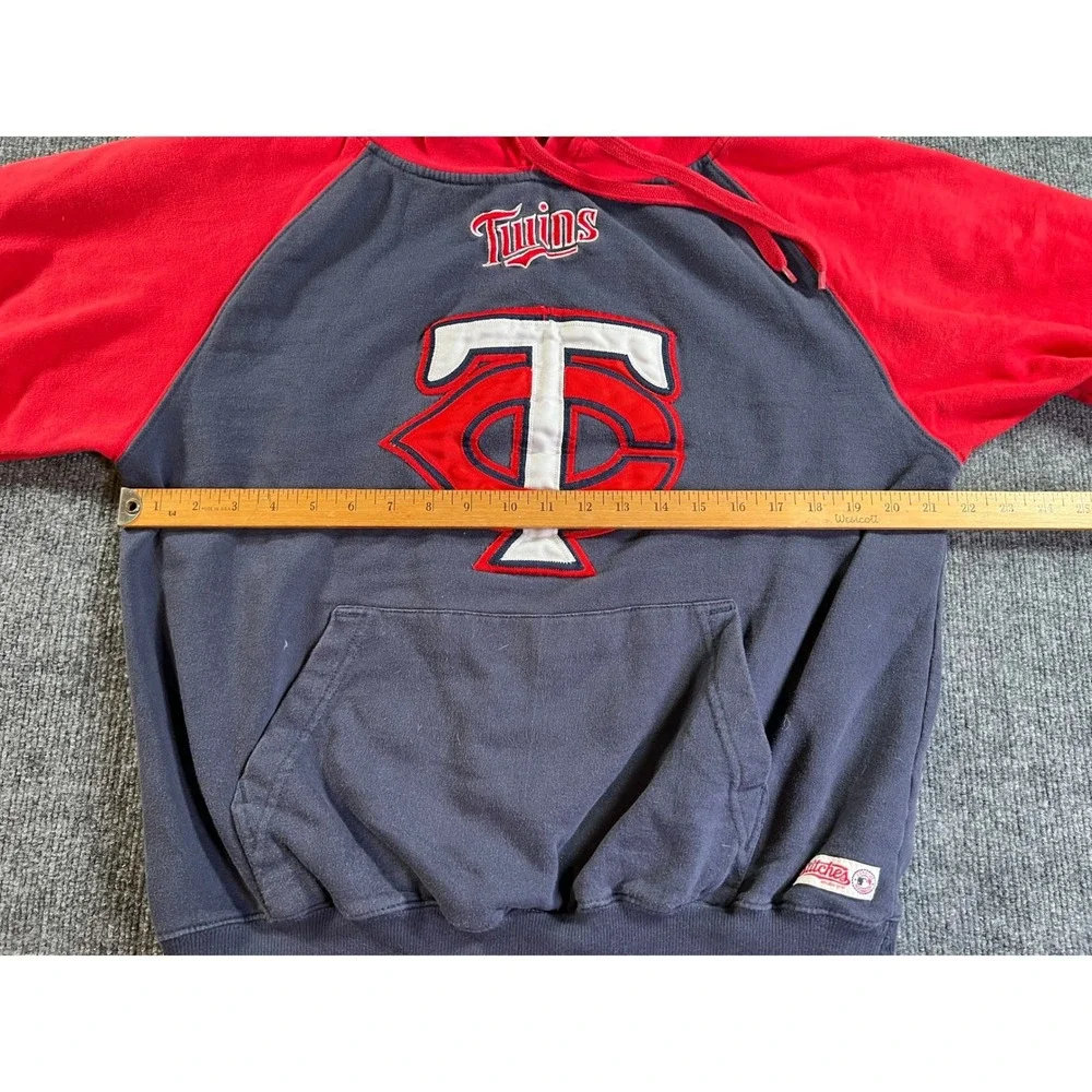 Vintage Minnesota Twins Hoodie‎ Mens Medium Navy Red MLB Embroidered Pullover